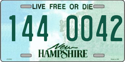 NH license plate 1440042