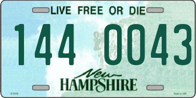 NH license plate 1440043