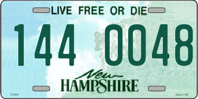 NH license plate 1440048
