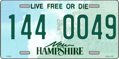 NH license plate 1440049
