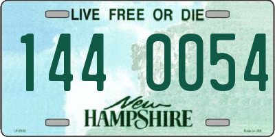 NH license plate 1440054