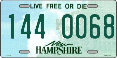 NH license plate 1440068