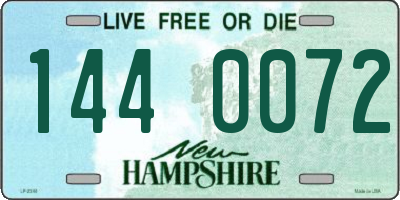 NH license plate 1440072