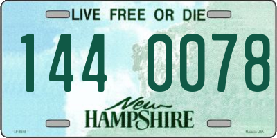 NH license plate 1440078