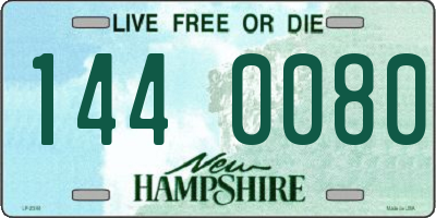 NH license plate 1440080