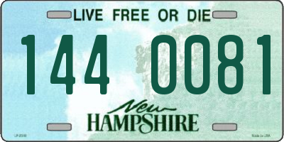 NH license plate 1440081