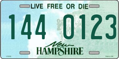NH license plate 1440123