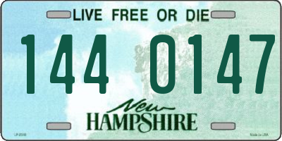 NH license plate 1440147