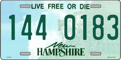 NH license plate 1440183