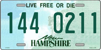 NH license plate 1440211