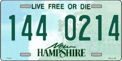NH license plate 1440214