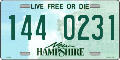 NH license plate 1440231