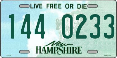 NH license plate 1440233