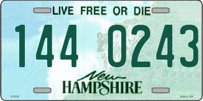 NH license plate 1440243