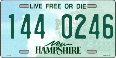 NH license plate 1440246