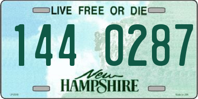 NH license plate 1440287