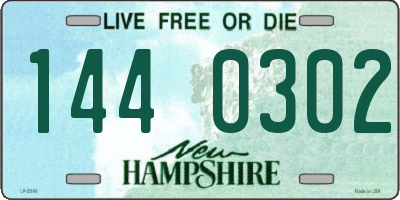 NH license plate 1440302