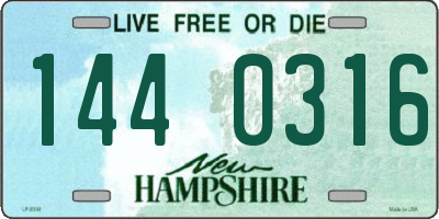 NH license plate 1440316