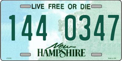 NH license plate 1440347