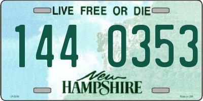 NH license plate 1440353
