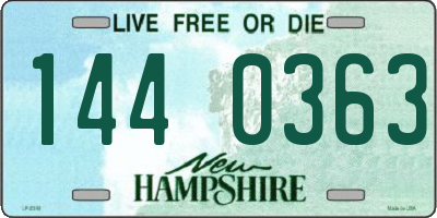 NH license plate 1440363
