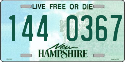 NH license plate 1440367