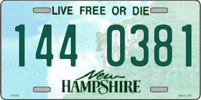 NH license plate 1440381