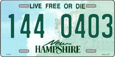 NH license plate 1440403