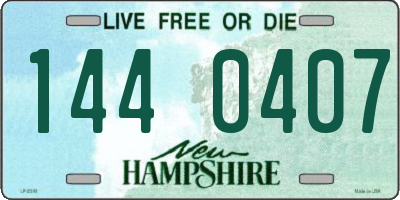 NH license plate 1440407