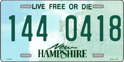NH license plate 1440418