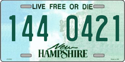 NH license plate 1440421