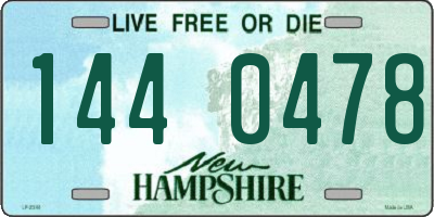 NH license plate 1440478