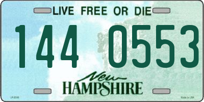 NH license plate 1440553