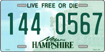 NH license plate 1440567