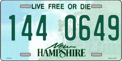 NH license plate 1440649