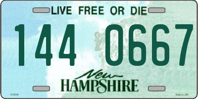 NH license plate 1440667