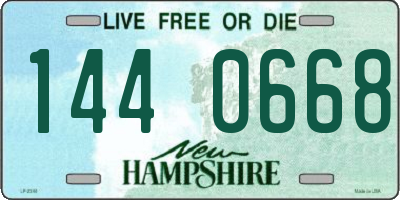 NH license plate 1440668