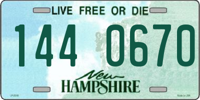 NH license plate 1440670