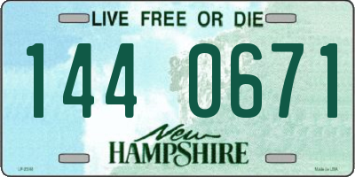 NH license plate 1440671