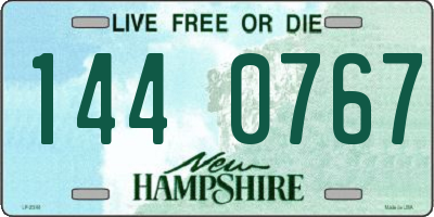 NH license plate 1440767