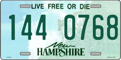 NH license plate 1440768
