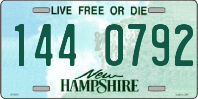 NH license plate 1440792