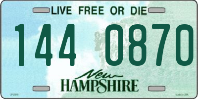 NH license plate 1440870