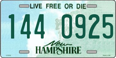 NH license plate 1440925