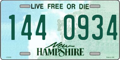 NH license plate 1440934