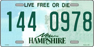 NH license plate 1440978