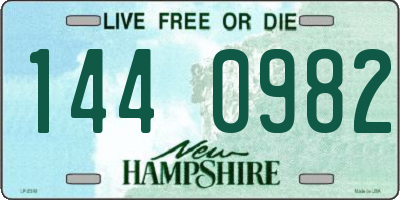 NH license plate 1440982