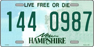 NH license plate 1440987