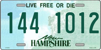 NH license plate 1441012