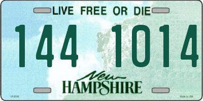 NH license plate 1441014